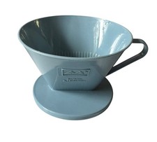 Vintage Melitta No. 2 filtros de café cone gotejamento cervejeiro cinza azul plástico Hong Kong, usado comprar usado  Enviando para Brazil