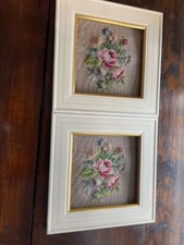 Quadretti vintage ricamo usato  Gallarate