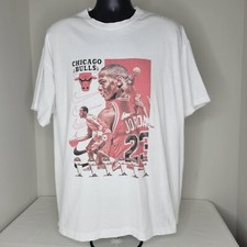 Camiseta gráfica Chicago Bulls Michael Jordan sem marca branca campeões mundiais GG comprar usado  Enviando para Brazil