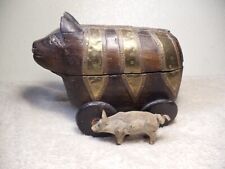 VINTAGE TEMPLO INDIANO PORCO SOBRE RODAS MAIS PORQUINHO ANTIGO comprar usado  Enviando para Brazil