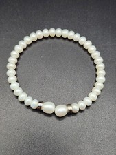 Pulseira de arame de contas de pérola genuína comprar usado  Enviando para Brazil