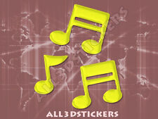 3D adesivo Decal Resina Domed Notas Musicais Adesivo Decal Amarelo comprar usado  Enviando para Brazil