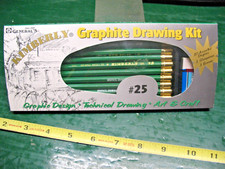 KIT DE DESENHO GRÁFICO KIMBERLY # 25 com 10 GRAUS SORTIDOS LÁPIS GERAL EUA, usado comprar usado  Enviando para Brazil