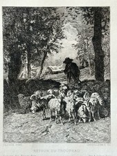 Constant troyon gravure d'occasion  Grenoble-