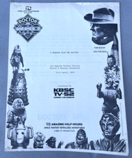 Usado, 1979 Dr. Who Los Angeles Convenção de Ficção Científica KBSC TV-52 Programa de Exibição comprar usado  Enviando para Brazil