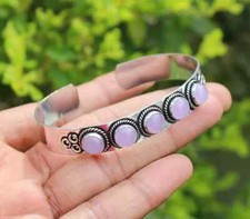 VENDA A GRANEL!! Lote por atacado de pulseira de pedra preciosa de quartzo rosa 925 joias folheadas a prata comprar usado  Enviando para Brazil