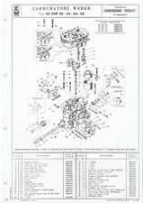 LAMBORGHINI URRACO WEBER 40 IDF 22-23-24-25 CARB LISTA DE PEÇAS BOLETIM (I TEXTO) comprar usado  Enviando para Brazil