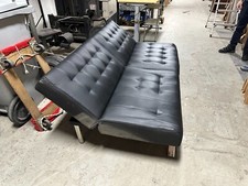 Black leather futon for sale  Teaneck