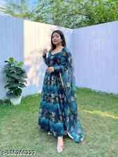 Atraente Feminino Georgette Anarkali Estilo Estampado Étnico Kurti com Dupatta, usado comprar usado  Enviando para Brazil