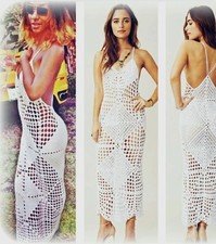 Vestido Longo de Verão Renda♡Crochê♡Estilo Vintage♡Celebridade Bodycon ♡NOVO Médio Boêmio comprar usado  Enviando para Brazil