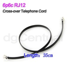Pino Reverso Preto 35cm 6P6C Pro Adsl Telefone Cabo RJ11/RJ12 Para Adsl comprar usado  Enviando para Brazil