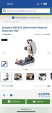110v evolution chopsaw for sale  CHESTERFIELD