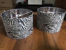 Lampshades black silver for sale  LONDON