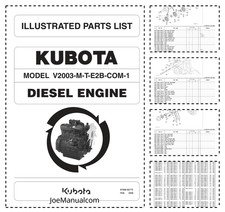 Katalog części silnika wysokoprężnego Kubota V2003M PDF na sprzedaż  PL