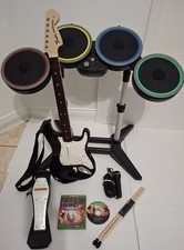 Xbox One Rock Band 4 Pakiet perkusji + kijów, gitara, mikrofon, gra - przetestowane na sprzedaż  Wysyłka do Poland