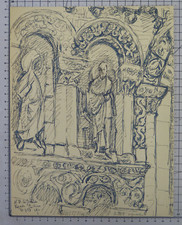 Disegno antico architettonico usato  Torino