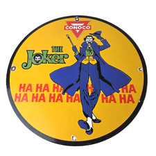 Placa de porcelana vintage Conoco gasolina - Coringa Batman N-Tane quadrinhos bomba de gasolina placa comprar usado  Enviando para Brazil