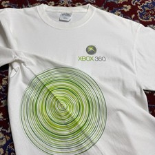 Camiseta promocional vintage anos 2000 Xbox 360 logotipo espiral videogame Y2K rara Microsoft comprar usado  Enviando para Brazil