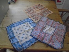 Vintage silk handkerchiefs for sale  PURLEY