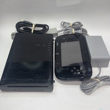 Console Nintendo Wii U Deluxe preto 32GB gamepad cabos de alimentação WUP-101 testado comprar usado  Enviando para Brazil