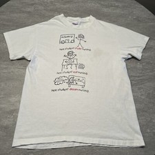 Camisa ponto único vintage anos 90 Study Eat Dream Nurse RN desenho animado grande vintage comprar usado  Enviando para Brazil