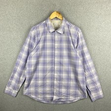 Camisa masculina Calvin Klein XL roxa xadrez manga longa botão para cima infinitamente legal comprar usado  Enviando para Brazil