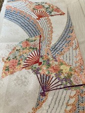 @@ Tecido de seda quimono japonês vintage / tecido liso, base creme D25 comprar usado  Enviando para Brazil