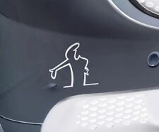 Aufkleber "La Linea" Verärgertes Männchen / Kratzer - weiß Lui Comic Auto HL, usado comprar usado  Enviando para Brazil