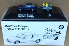 Herpa BMW 3er Coupe com 2 R 1100 RS motocicletas no reboque escala 1:87 HO comprar usado  Enviando para Brazil
