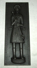 Płyta reliefowa odlew żelazny Buderus - 21 cm x 8 cm - z likwidacji spadku na sprzedaż  Wysyłka do Poland