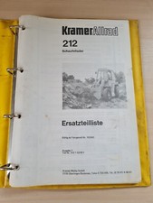 Kramer ersatzteilliste 212 gebraucht kaufen  Gschwend