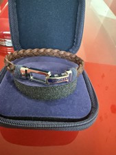 Pulseira trançada de couro marrom Tommy Hilfiger nova na caixa comprar usado  Enviando para Brazil