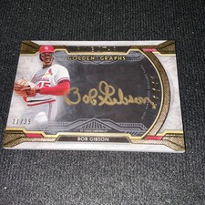 2018 Topps Five Star Golden Graphs Bob Gibson HOF tinta dourada AUTO 11/35 comprar usado  Enviando para Brazil