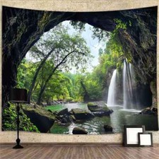 Wasserfall Natur Poster XXL Wandteppich Wandbehang Fototapete Foto Hintergrund comprar usado  Enviando para Brazil