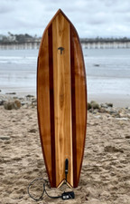 Handcrafted wood surfboard for sale  Ventura
