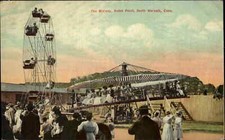 Cartão postal antigo SOUTH NORWALK CONNECTICUT CT roton Point Midway FERRIS WHEEL comprar usado  Enviando para Brazil