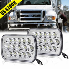 Par DOT 130W 5x7" 7x6" faróis de LED cromados ajuste para Ford F-650 F-750 2000-2015 comprar usado  Enviando para Brazil
