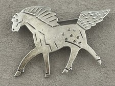Broche/pino cavalo esterlina Monte Alban México 2 3/4"x1 3/4" comprar usado  Enviando para Brazil