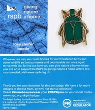 Rspb pin badge for sale  SANDY