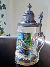 Bierkrug zinndeckel glas gebraucht kaufen  Hanau