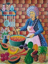 Obraz olejny na płótnie, Sztuka Art Naif, Kuba na sprzedaż  PL