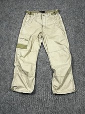 Calça Abercrombie Fitch Adulto 31x30 Marrom Carga Paraquedista Casual Masculina com Cinto, usado comprar usado  Enviando para Brazil