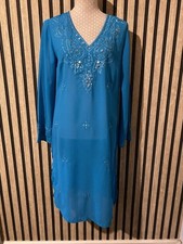 Turquoise sheer kaftan for sale  PONTEFRACT
