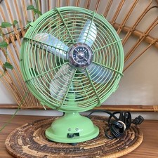 Ventilador portátil vintage década de 1960 ECCO verde perfeito esmaltado metal com fio cabeça de inclinação comprar usado  Enviando para Brazil