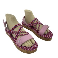 Sandálias femininas ASOS rosa flamingo corda couro espadrille tamanho 10 usadas comprar usado Sandálias femininas ASOS rosa flamingo corda couro espadrille tamanho 10 usadas comprar usado  Enviando para Brazil