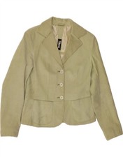 Usado, Jaqueta Blazer MILESTONE Feminina Camurça 3 Botões UE 38 Couro Verde Médio AW15 comprar usado  Enviando para Brazil