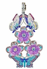 Kirks Folly Butterfly Garden floral lavanda e esmalte aquático realçador magnético ST comprar usado  Enviando para Brazil