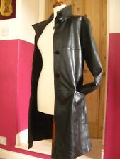 Leather trench coat for sale  MATLOCK