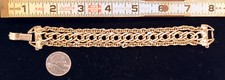 Pulseira vintage fantasia ouro corrente tripla assinada por ouro, usado comprar usado  Enviando para Brazil
