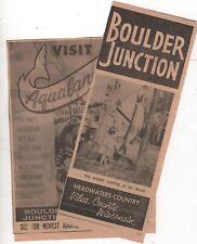 Recortes de notícias Boulder Junction Wisconsin Vilas County Aqualand Musky 1963 comprar usado  Enviando para Brazil